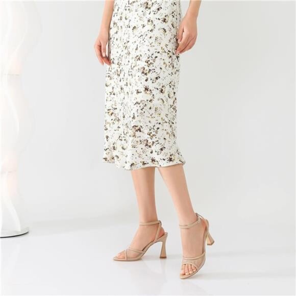 High Heels for Women Nude Mesh - Picture 7 of 7